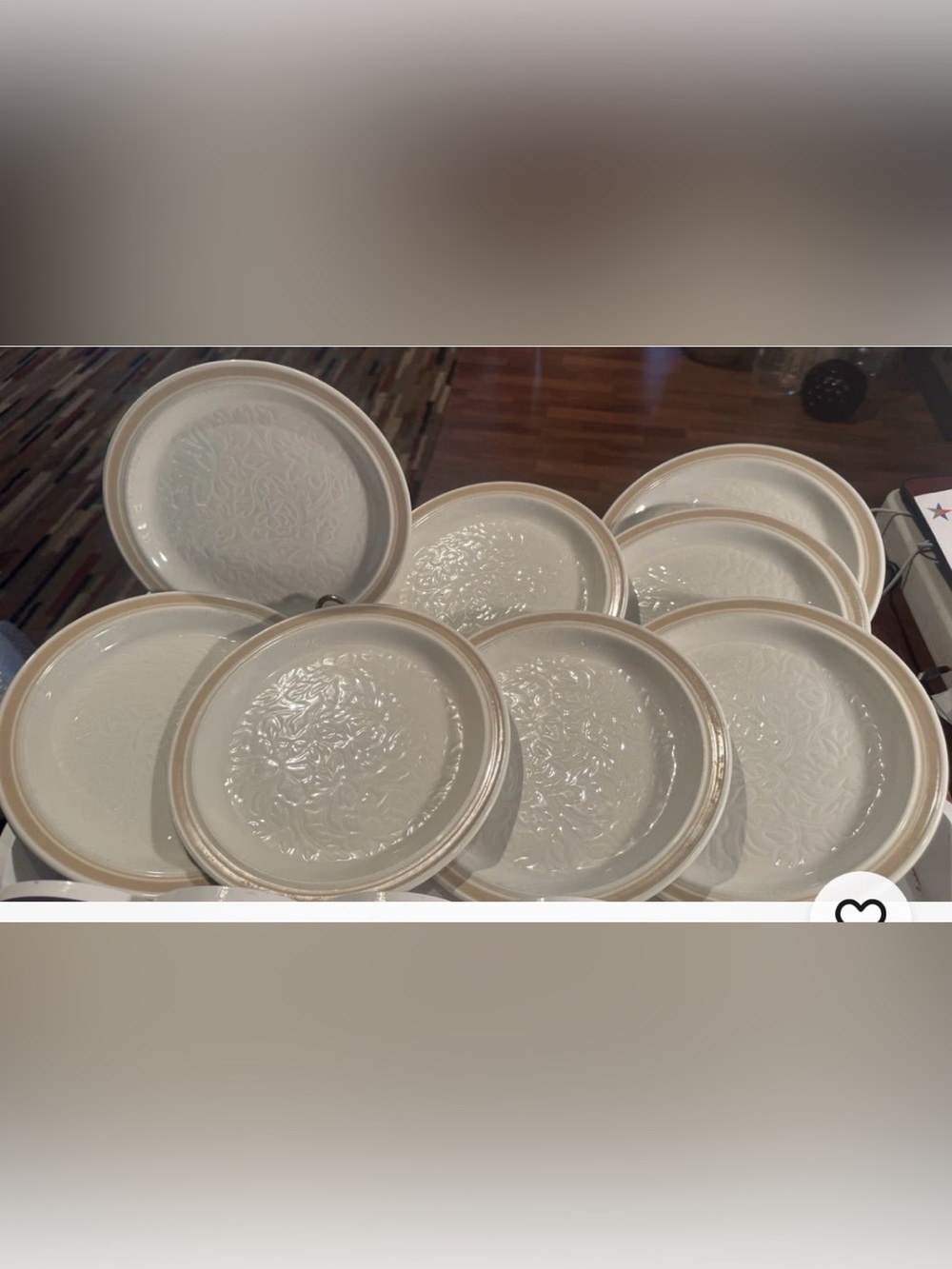 8 Royal Doulton Tracery Mocha 1985 England 8.5" Salad Plate